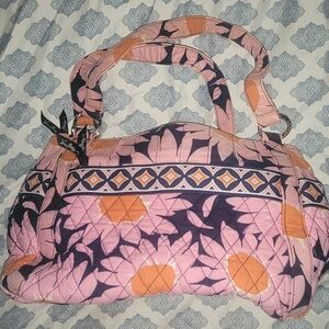 Vera Bradley Pink and Orange Floral Shoulder Bag